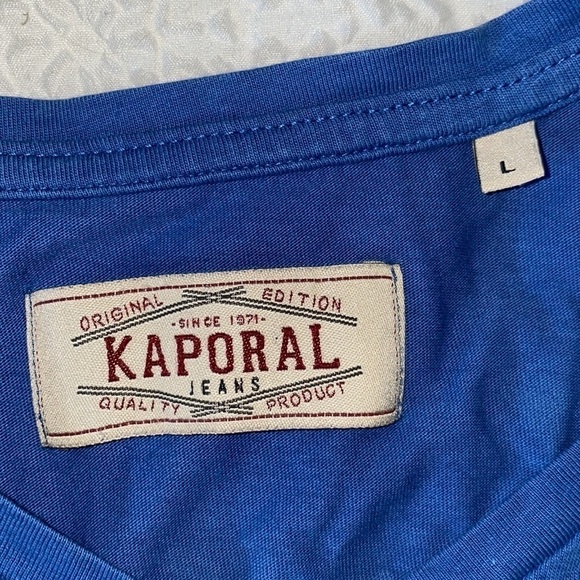 Kaporal Jeans V-Neck Short Sleeve Graphic Print T-Shirt - Picture 6 of 8